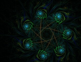 Imaginatory fractal background generated Image