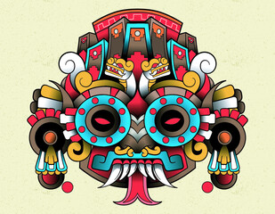 tlaloc red mexican aztec