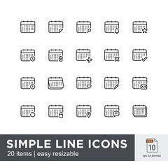Fototapeta premium icon set related to calendar