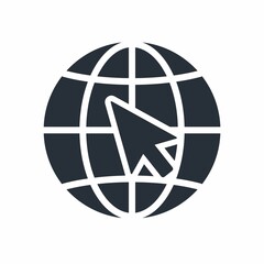 An open opportunity for global connections. Vector icon isolated on white background.