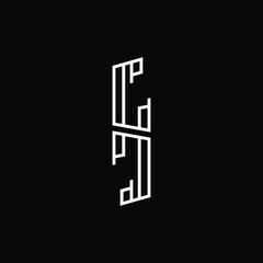 Initial letter LL logo vector design template