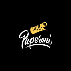 Paperoni hand lettering logotype design inspiration
