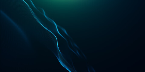 Fototapeta premium Cyberspace technology background. Private information, data flow, digital generation, electronic field, processed data waves, big data analytics 3D illustration.