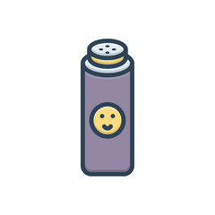 Color illustration icon for baby powder 
