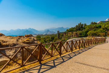 ANTALYA, TURKEY: The road to Konyaalti beach in summer in Antalya.