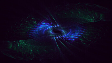 3D rendering abstract round light background