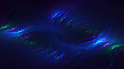 3D rendering abstract multicolor fractal light background
