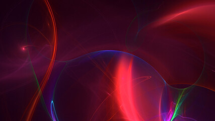 3D rendering abstract multicolor fractal light background