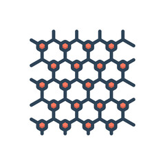 Color illustration icon for graphene