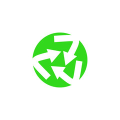 Recycled product logo design template