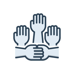 Obraz premium Color illustration icon for racial 