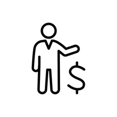 Business profit icon vector graphic illustration