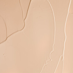 Beige cosmetic texture background, make-up and skincare cosmetics product, cream, lipstick, foundation macro as luxury beauty brand, holiday flatlay design.