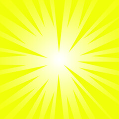 Obraz premium yellow pop art background retro cartoon explosion rays vector illustration. cartoon explosion