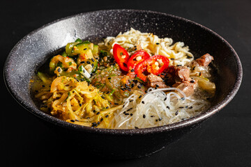 asian soup in the bowl