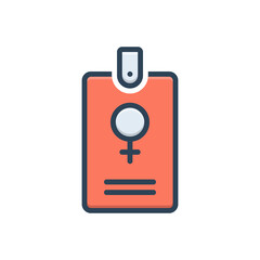 Color illustration icon for identity