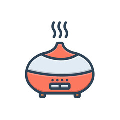 Color illustration icon for aromatherapy