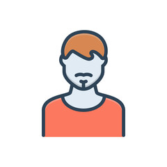 Color illustration icon for young 
