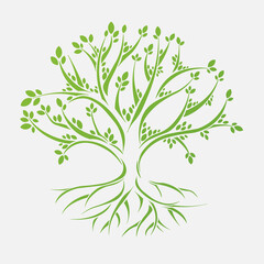Tree with roots icon. Modern simple design. Vector illustration EPS 10