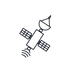 Satellite thin line icon stock illustration