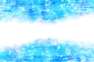 水 波 ブルー 水彩 ベクター 背景