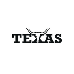 Long Horn Texas Logo Vector.