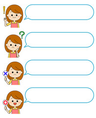 ママさんの吹き出しセット