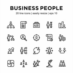 Fototapeta na wymiar icon set related to business people