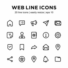 icon set related to web button