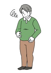 肥満男性のイラスト