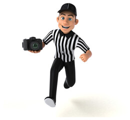 Fun 3D Illustration of an american Referee