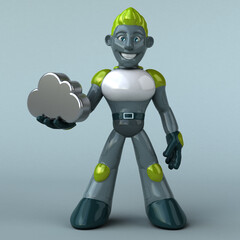 Green Robot - 3D Illustration