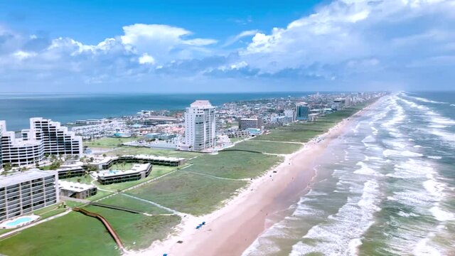 hyperlapse over south padre island beach