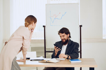 work colleagues office professionals work studio