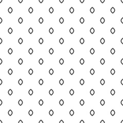 Seamless pattern with black strokes or seeds on white background. Ethnic symmetric background.