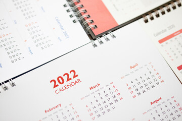 2022 calendar page background business planning appointment meeting concept