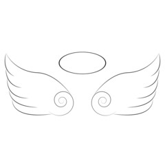 Illustration vector design of angel wing