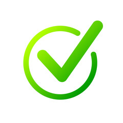 Fototapeta na wymiar Check mark box icon, Tick symbol, Election vote sign, Check list concept, Simple line design for web site, logo, app, UI, Vector illustration