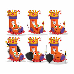 A Charismatic King christmas socks with gift cartoon character wearing a gold crown