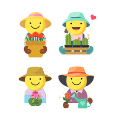 female gardener emoticon