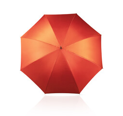 Umbrella. Red umbrella on a white background. Isolated red umbrella.