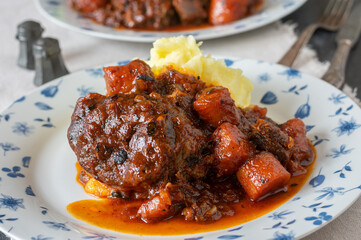 Braised beef shanks