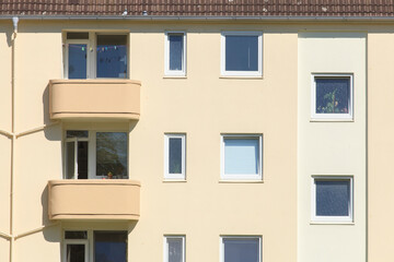 Monotone Wohnhäuser, Wohngebäude, Bremerhaven, Deutschland