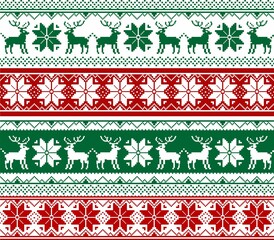 Seamless Knitted Christmas pattern background vector