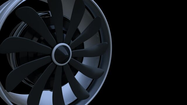 Turbine in Motion. 3D Render