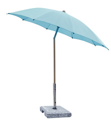 parasol de plage ou de jardin sur pied, fond blanc 