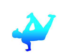 Air Chair Breakdance Blue Silhouette