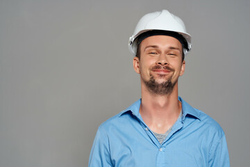 man in construction uniform professional engineer working