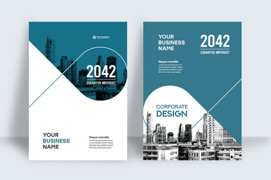 City Background Business Book Cover Design Template