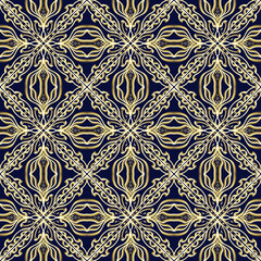 Seamless Golden Ornamental Pattern